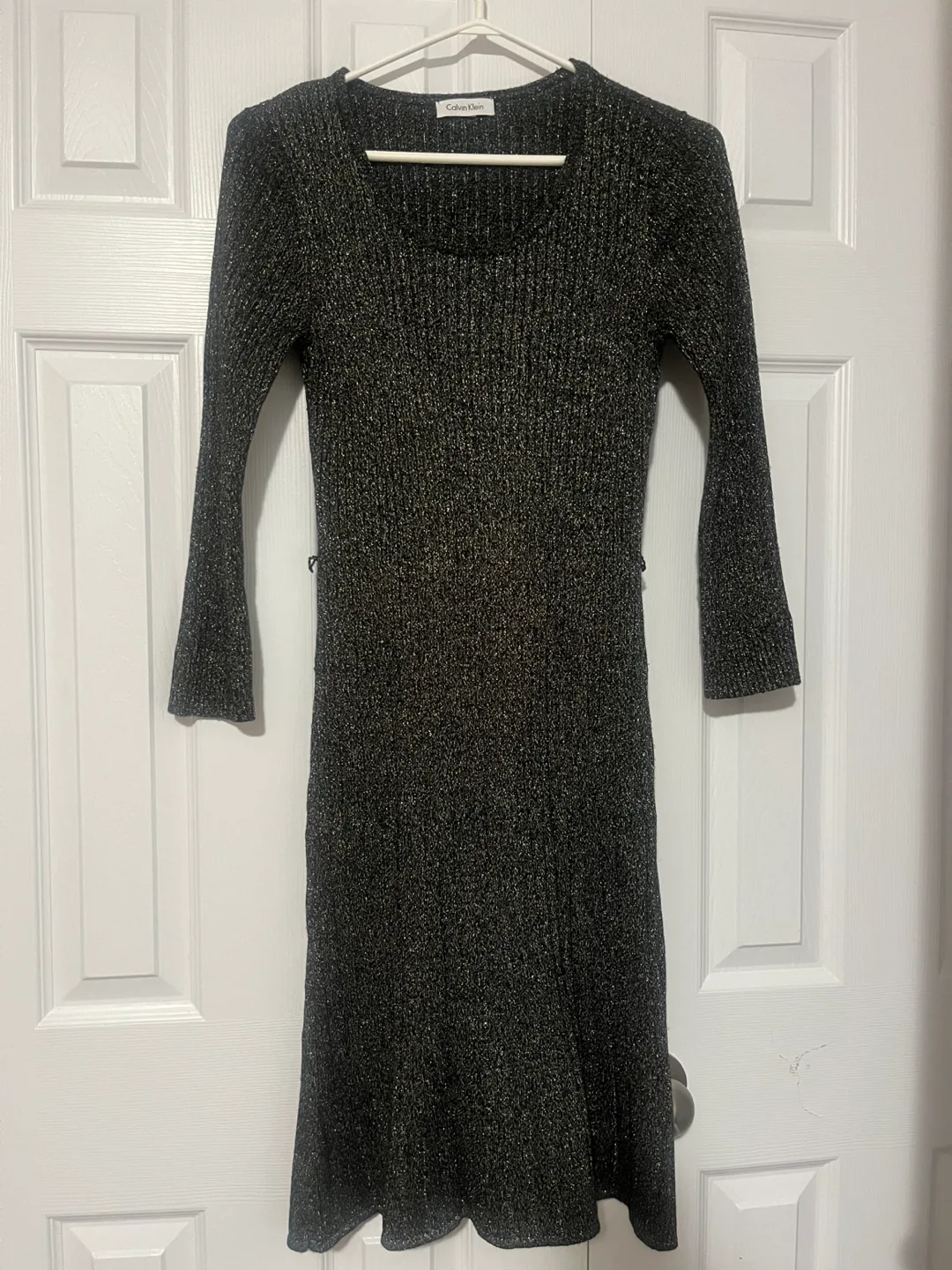 Calvin Klein Black & Gold Dress size small thumbnail