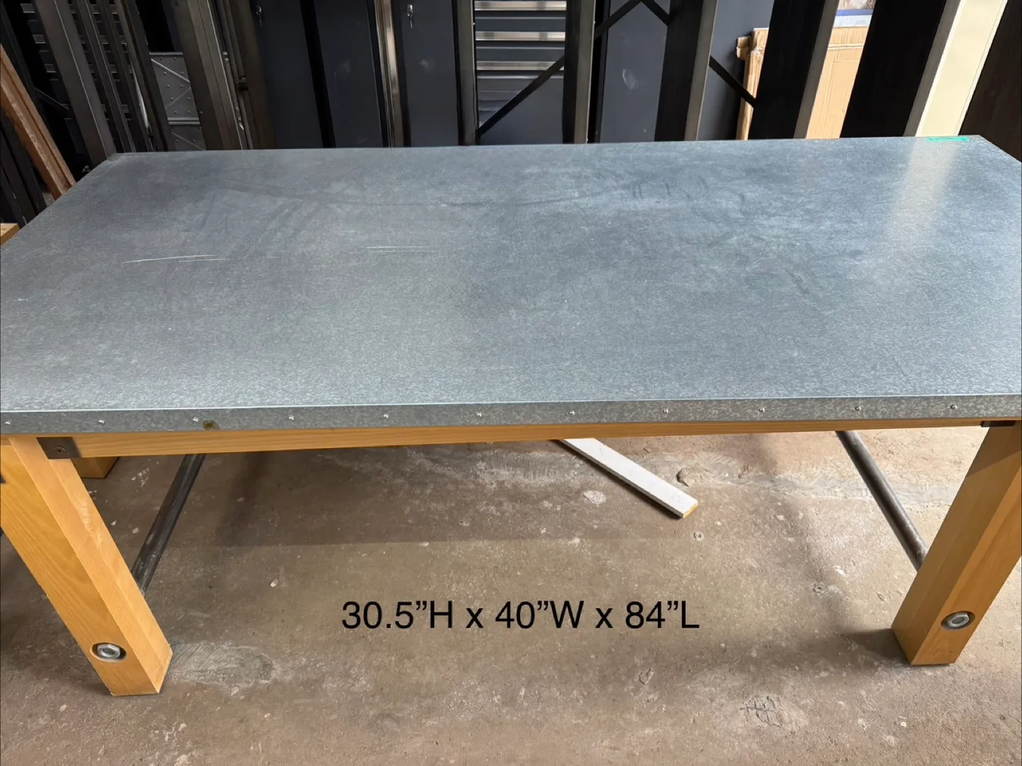 Metal Top Table - 30.5"x40"x84" thumbnail