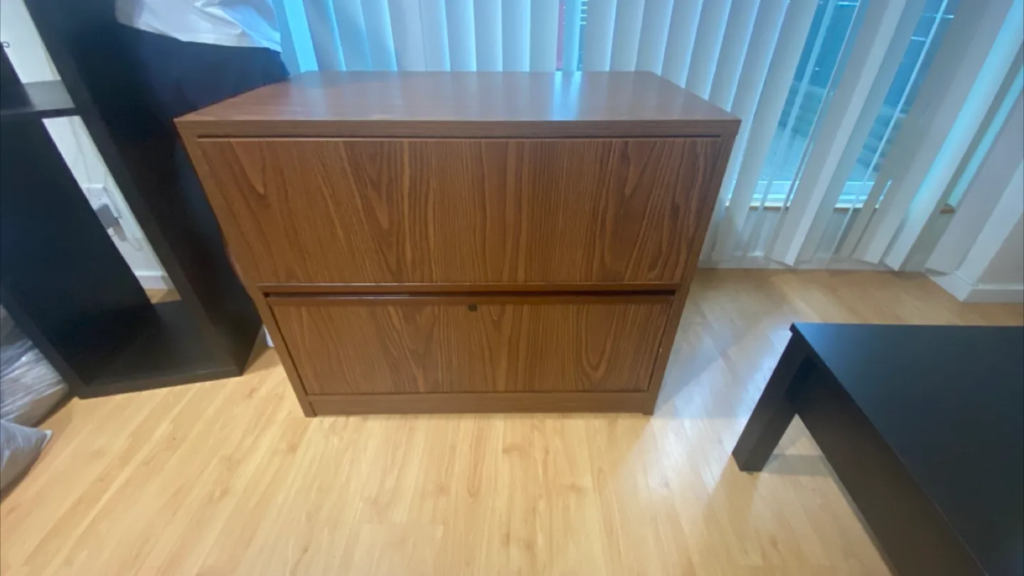 Wood Grain Two-Drawer Filing Cabinet image indicator(3)