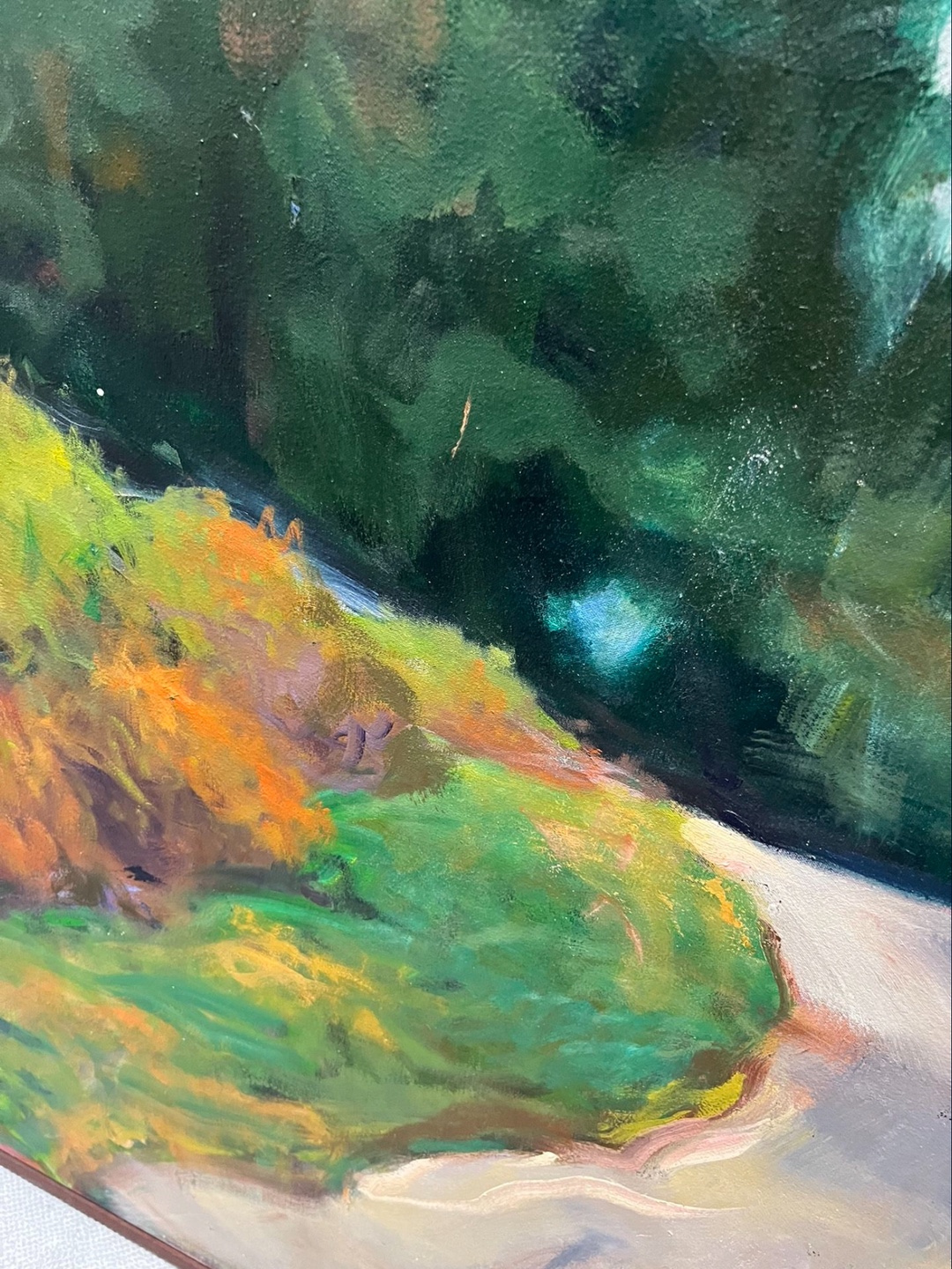 LUCY GOULD REITZFELD, LARGE OIL ON CANVAS PAINTING “THE ROAD” - photo 5