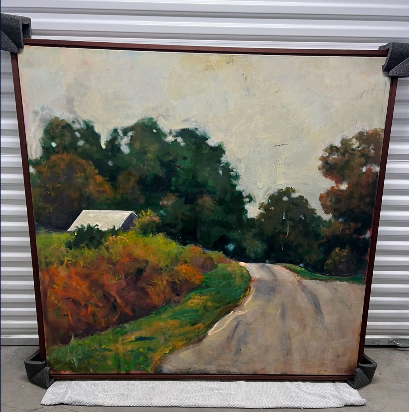 LUCY GOULD REITZFELD, LARGE OIL ON CANVAS PAINTING “THE ROAD”