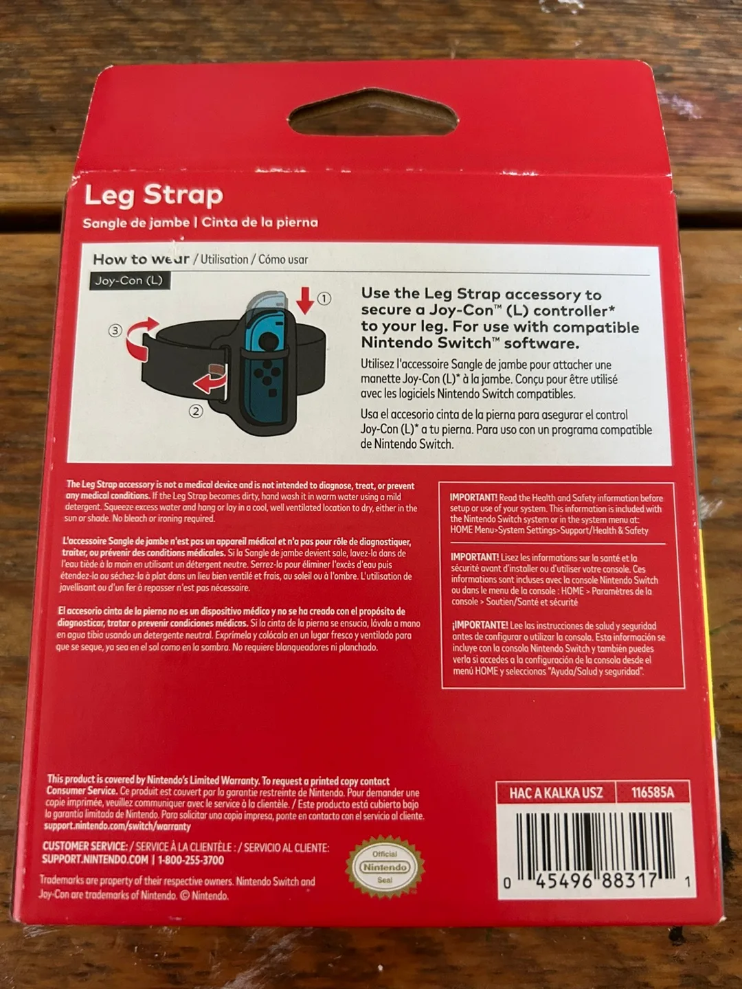 Nintendo Switch Leg Strap image indicator(2)