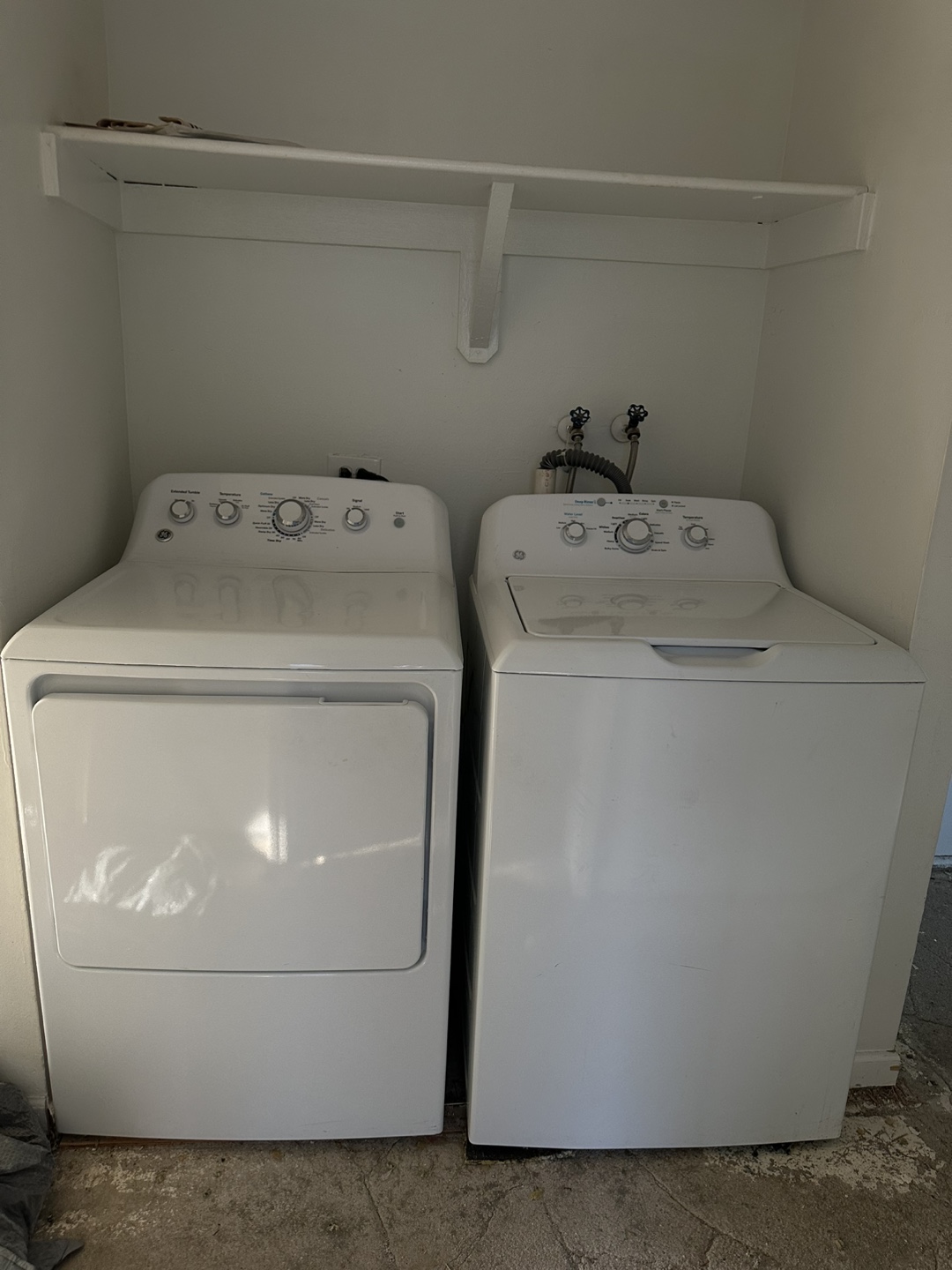 GE Washer and Dryer Set - White
