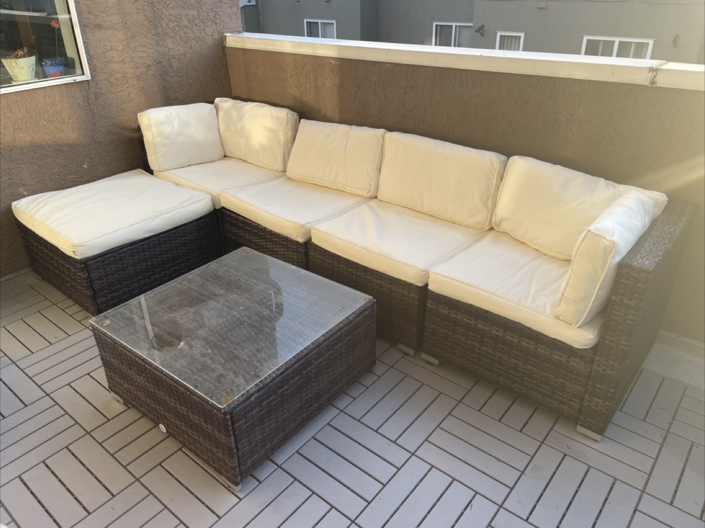 Outdoor Wicker Sectional Sofa Set - photo 2
