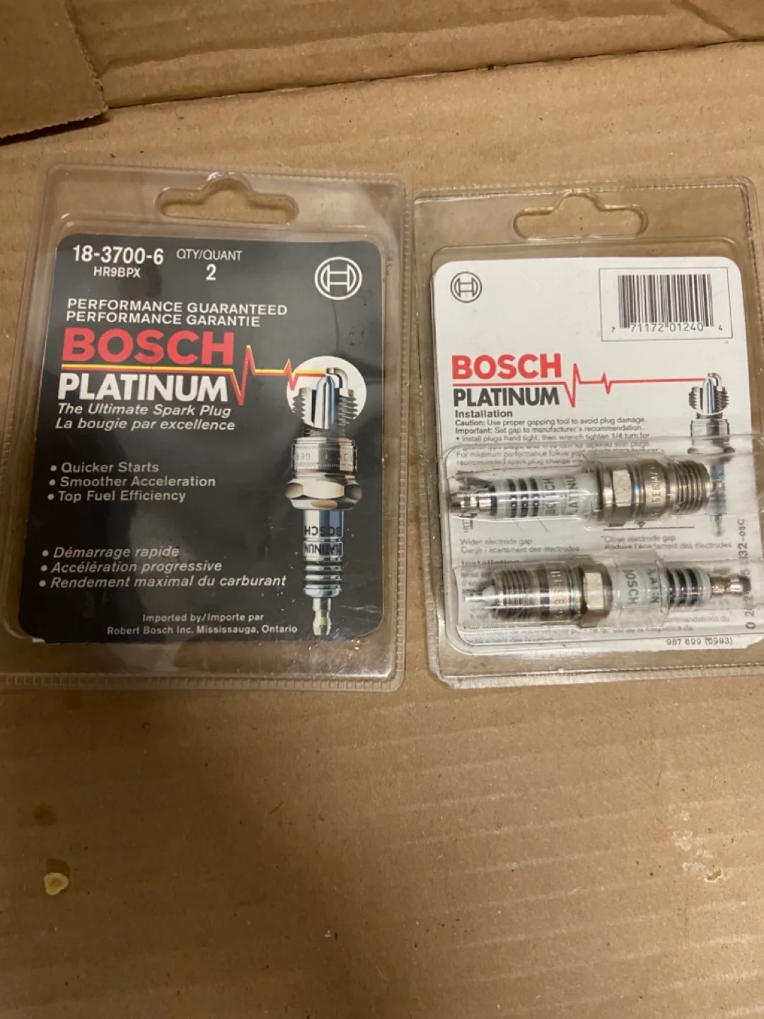 Bosch Platinum HR9BPX Spark Plugs - Set of 2 thumbnail