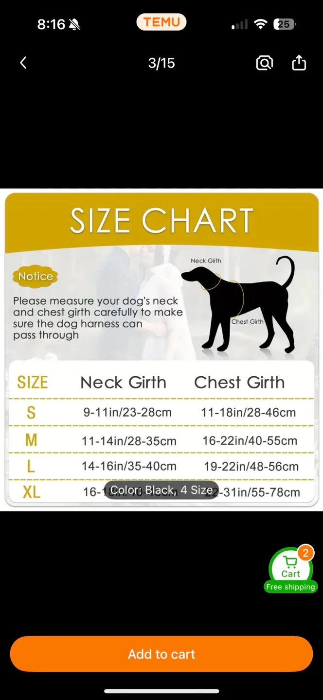 Wedding Dog Tuxedo Harness - Black, Size Medium image indicator(3)