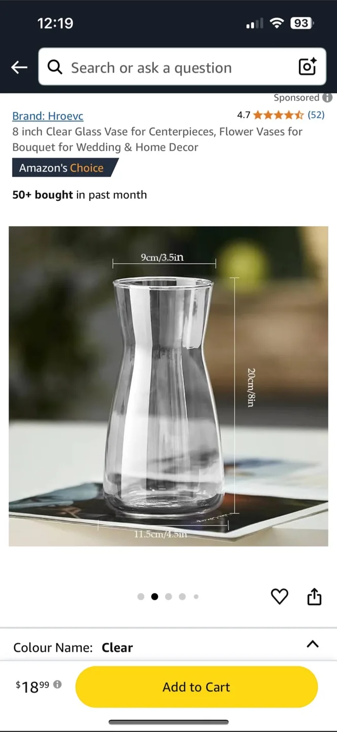 Wedding Clear Glass Vase for Centrepieces thumbnail