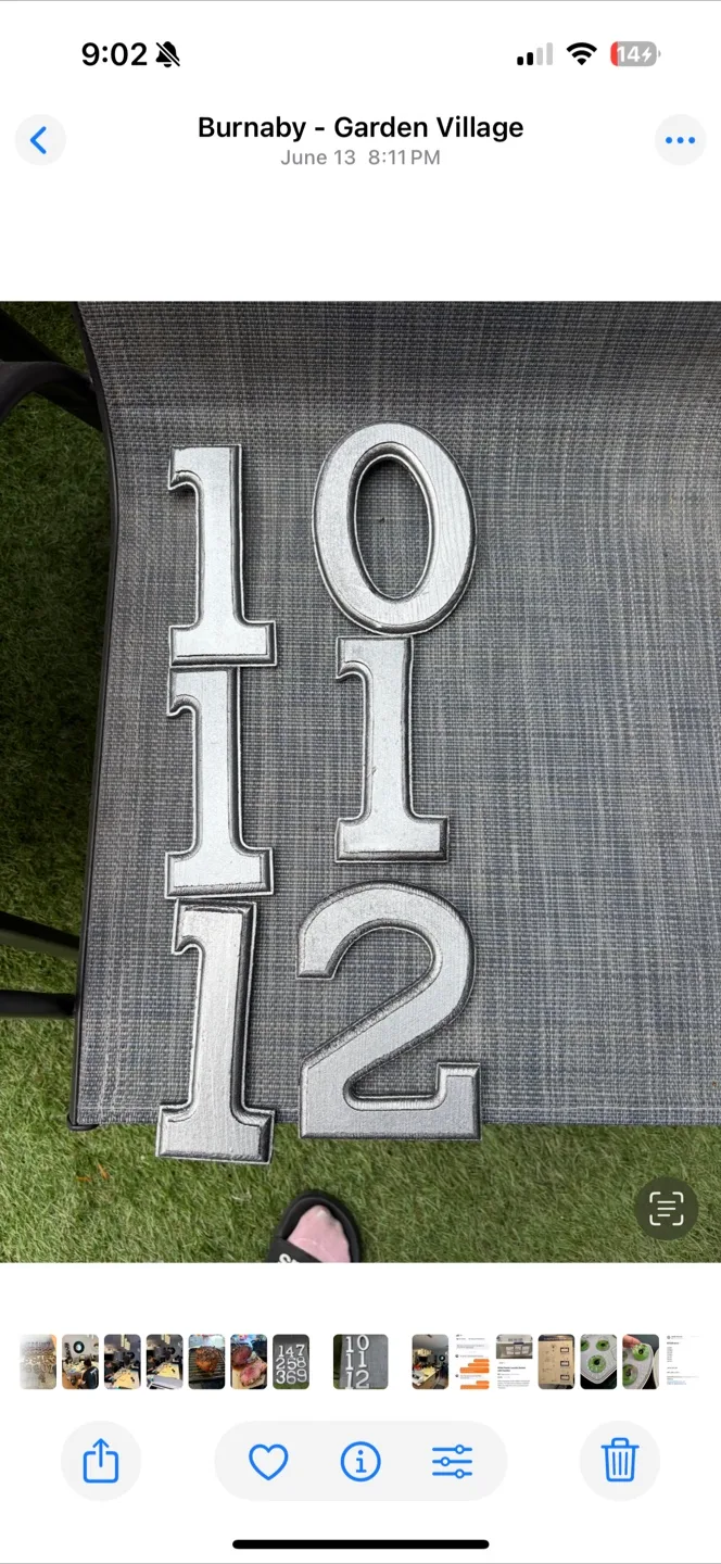 Wedding Decorative Numbers for Tables thumbnail