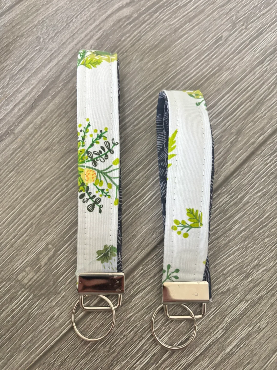 Floral Print Fabric Keychain Wristlet thumbnail