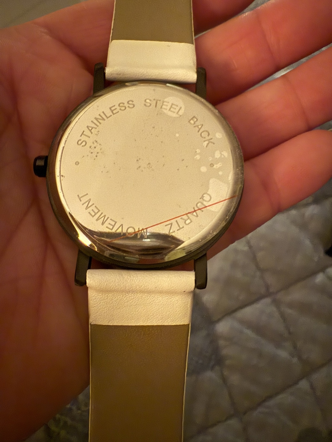 Minimalist Watch - Black Face, White Band - photo 2