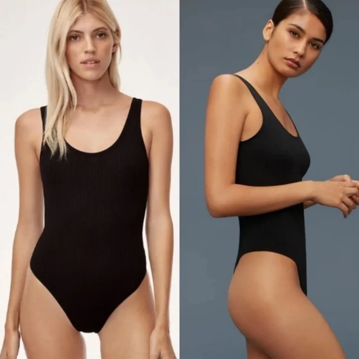 Wilfred Free Artizia Leila Black Ribbed Bodysuit Size S thumbnail