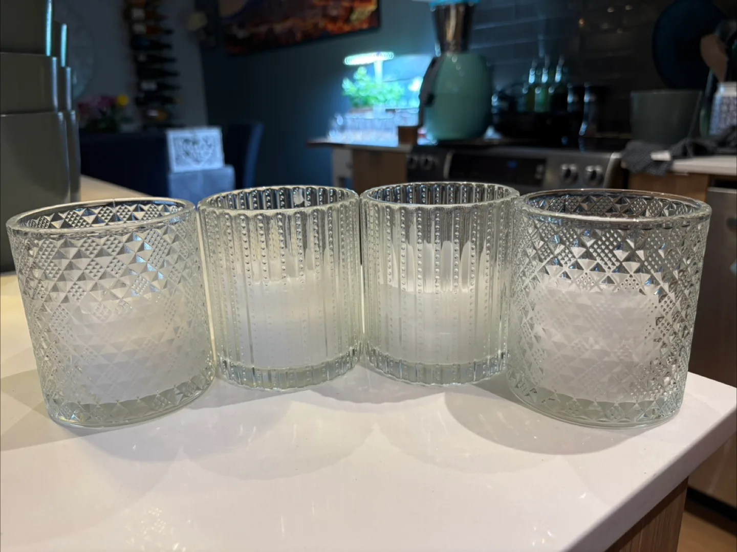 Set of 4 Glass Candle Holders thumbnail