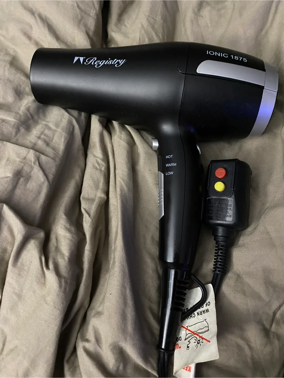 Registry Ionic 1875 Hair Dryer - Black thumbnail