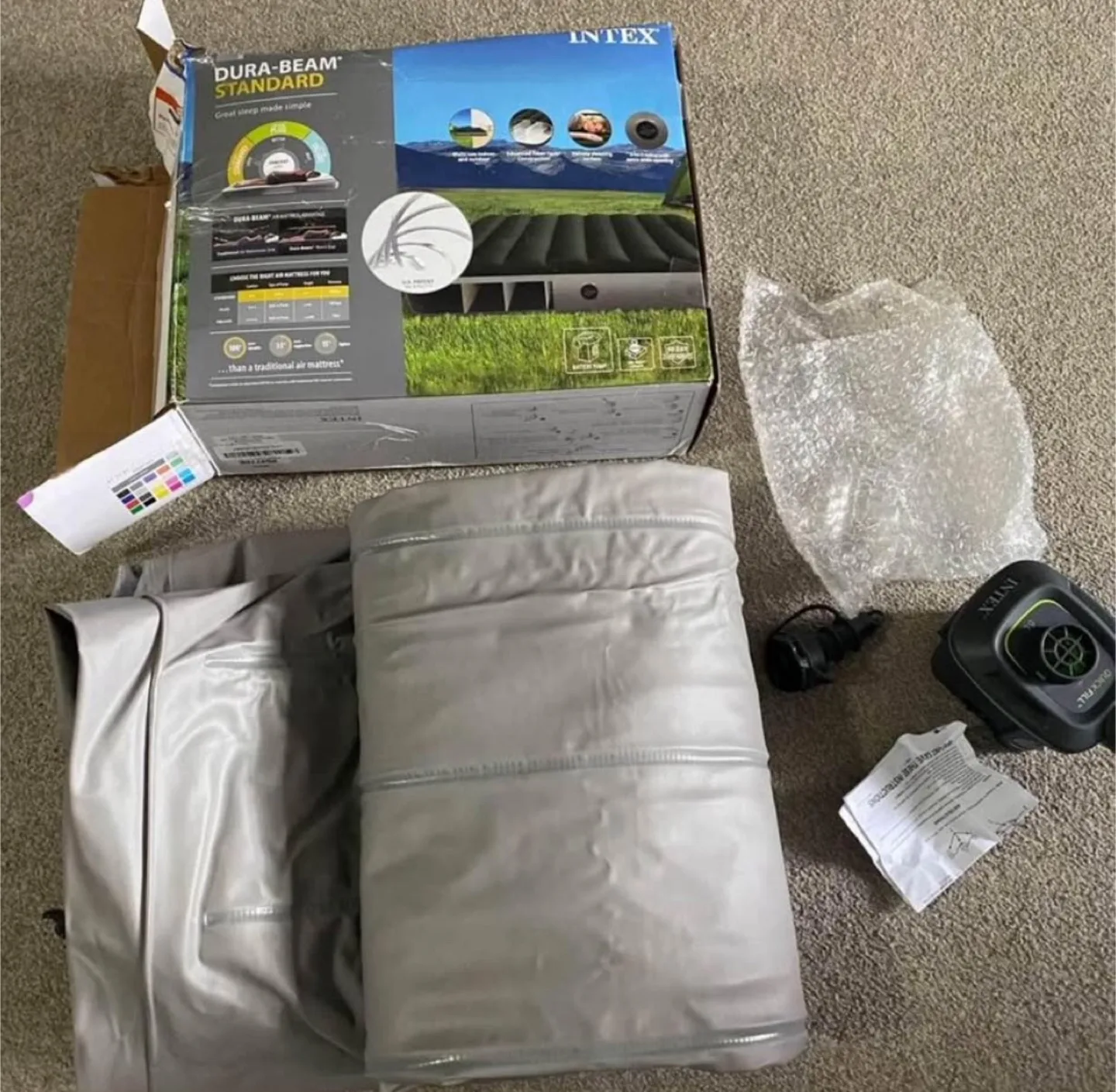 NEW 10” Twin Inflatable Mattress, Battery Pump Included image indicator(5)