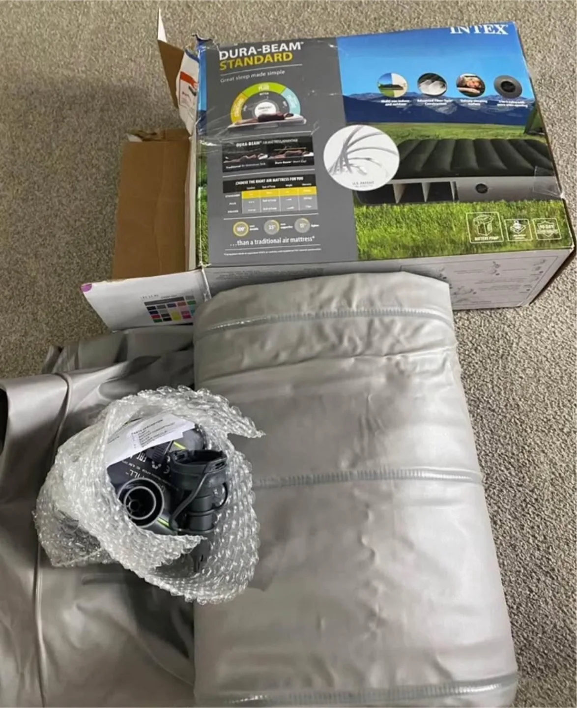 NEW 10” Twin Inflatable Mattress, Battery Pump Included image indicator(3)