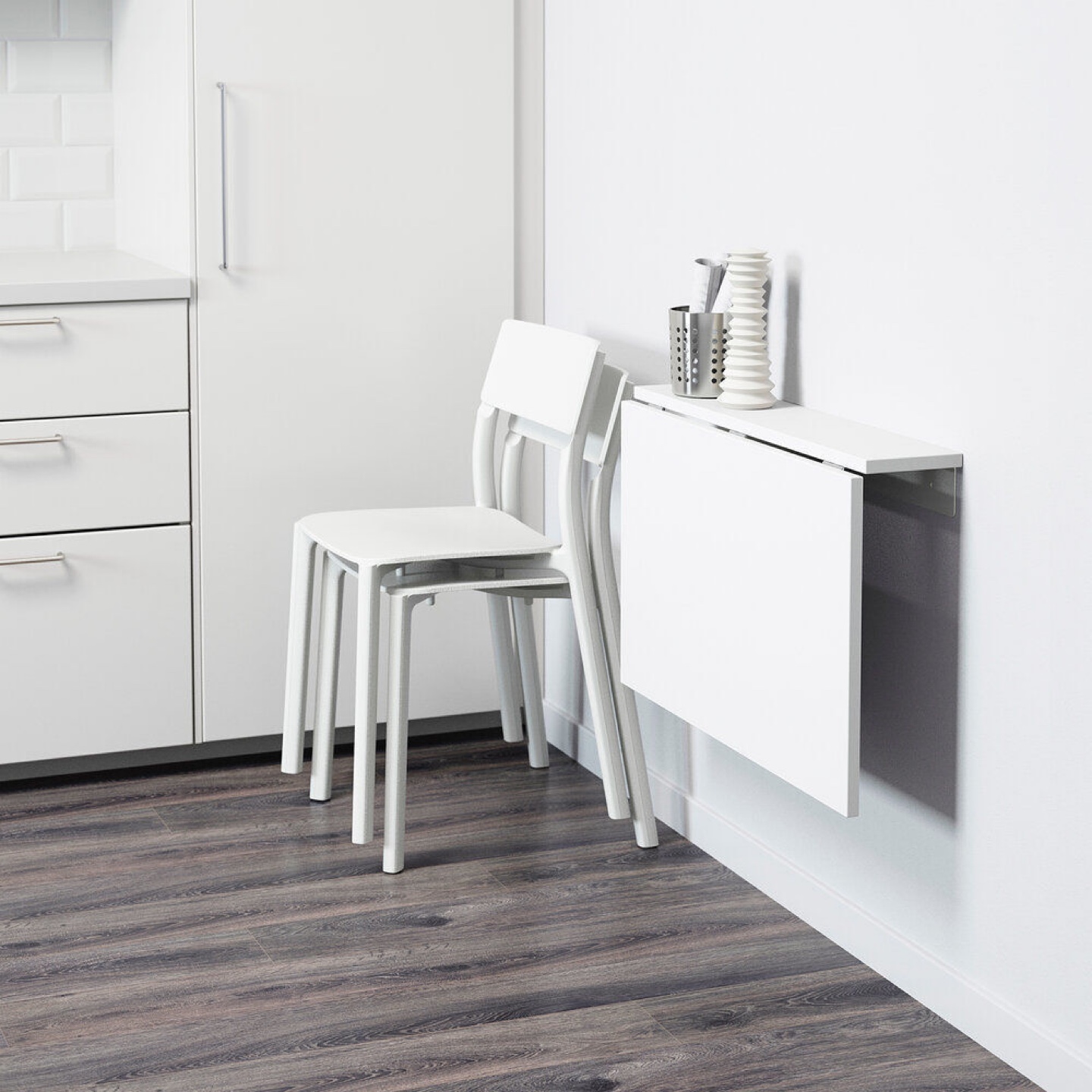 IKEA NORBERG Wall-mounted Drop-leaf Table - White - photo 2