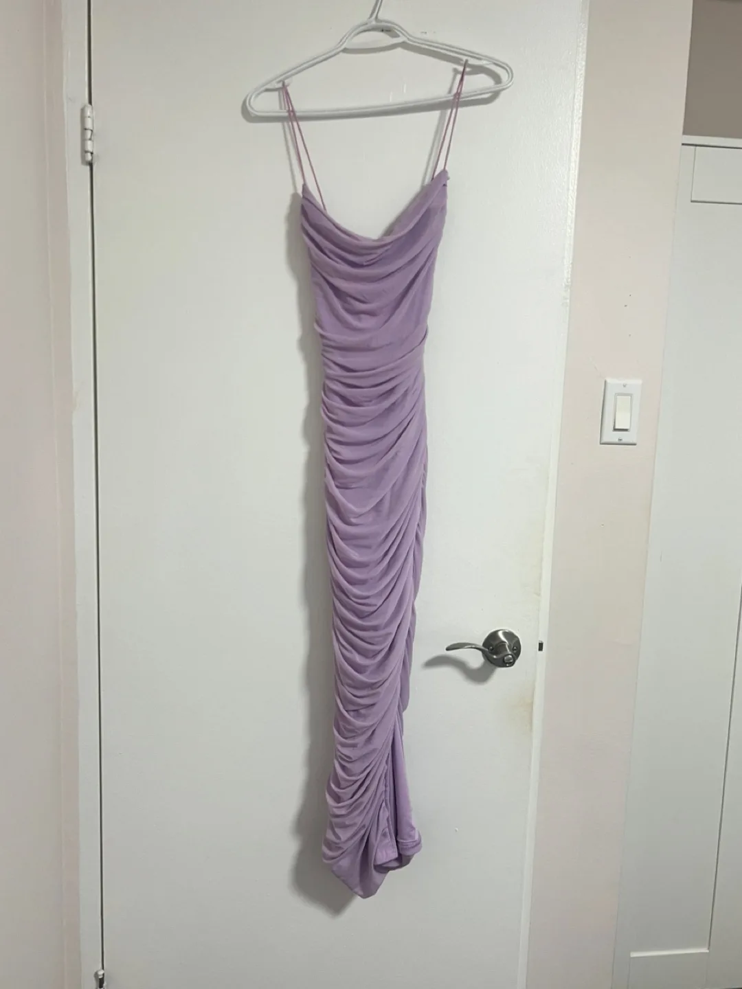 Honey Mesh Ruched Midi Dress - Size L thumbnail