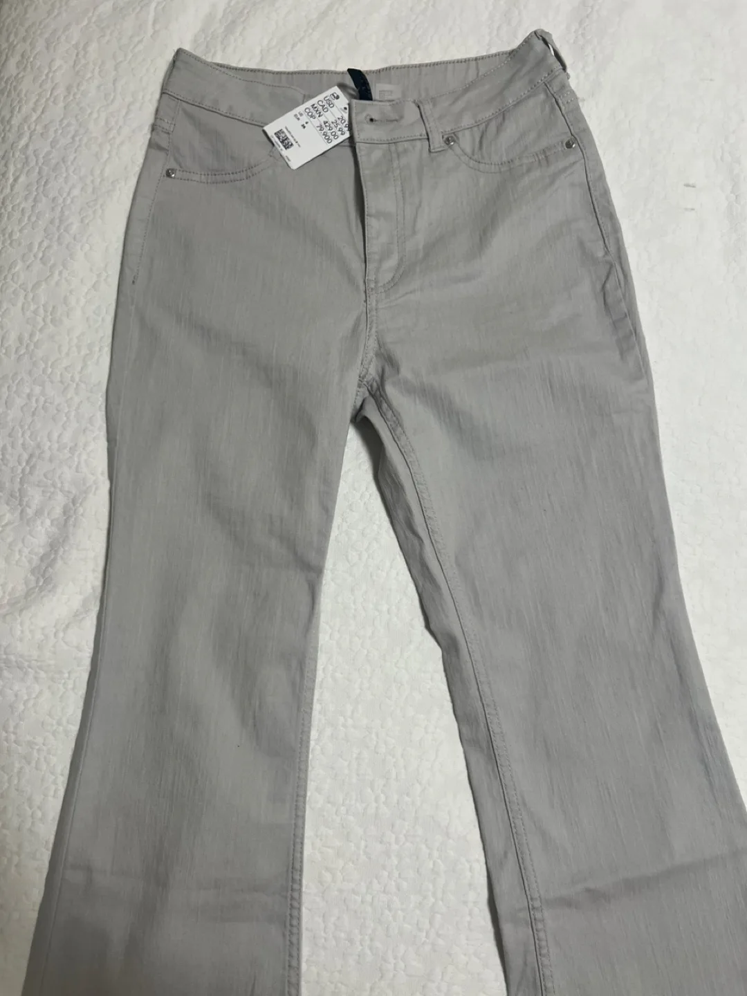 H&M Grey Flare Jeans - Size 6 thumbnail