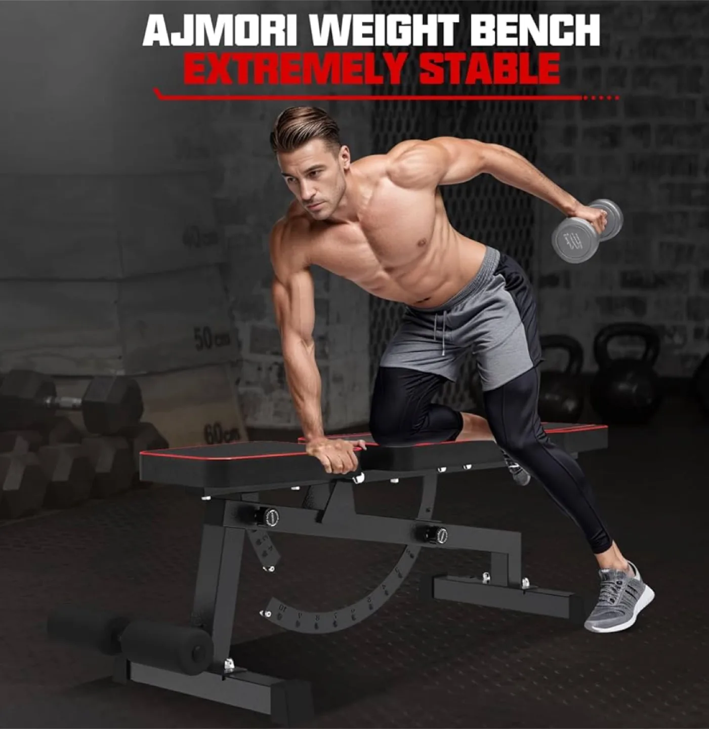 NEW Ajmori 1200LB Weight Bench image indicator(7)