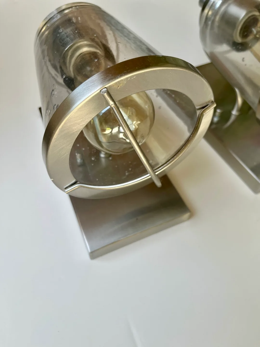 Set of Two Silver Bathroom Vanity Lights image indicator(2)