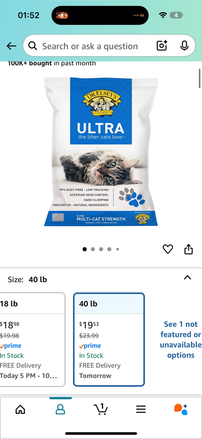 Dr. Elsey's Ultra Cat Litter 40 lb