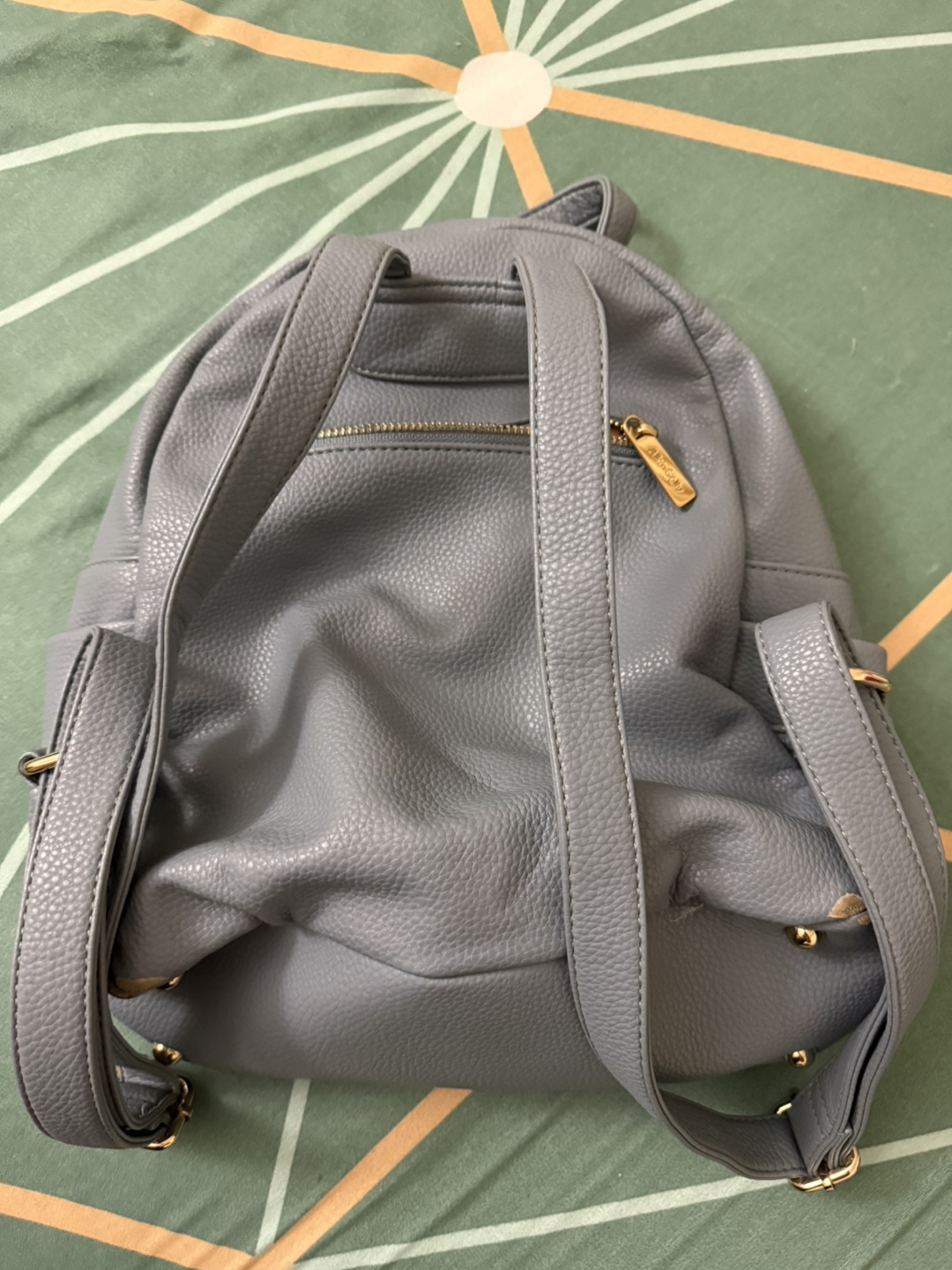 NEED GONE BY JULY 8 - Allen Solly Grey Faux Leather Backpack - photo 4