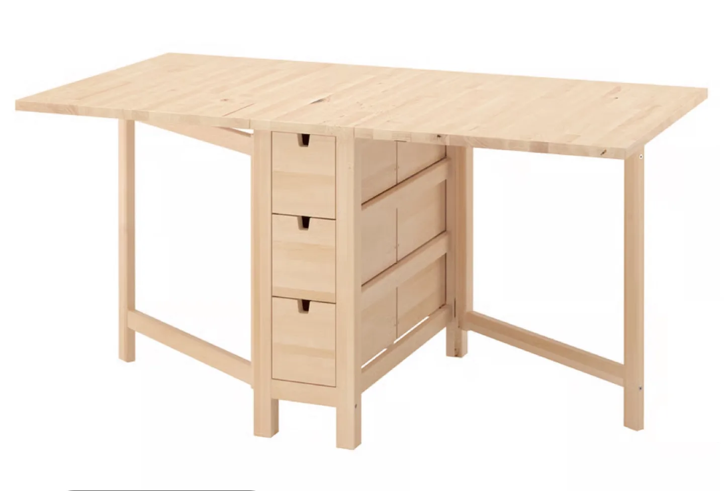 IKEA Norden Extendable Birch Table with benche thumbnail