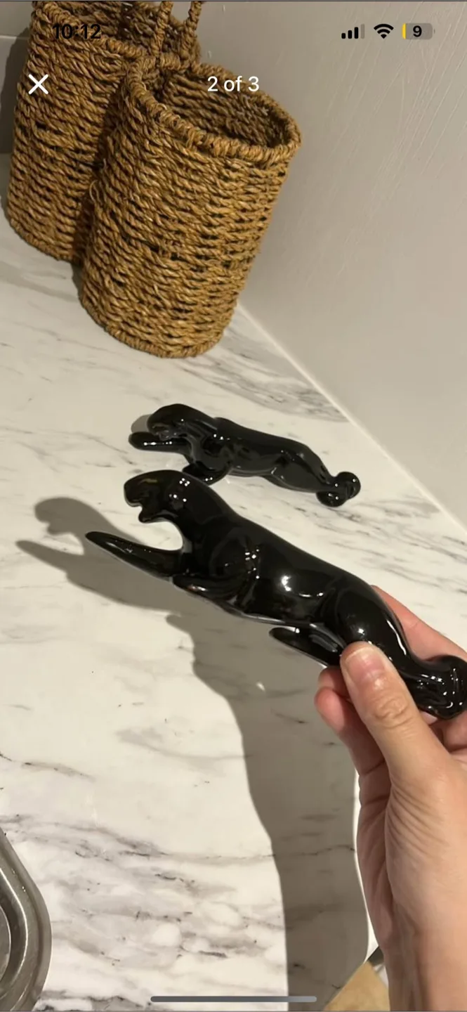Black Panther Ceramic Figurines (Set of 2) thumbnail