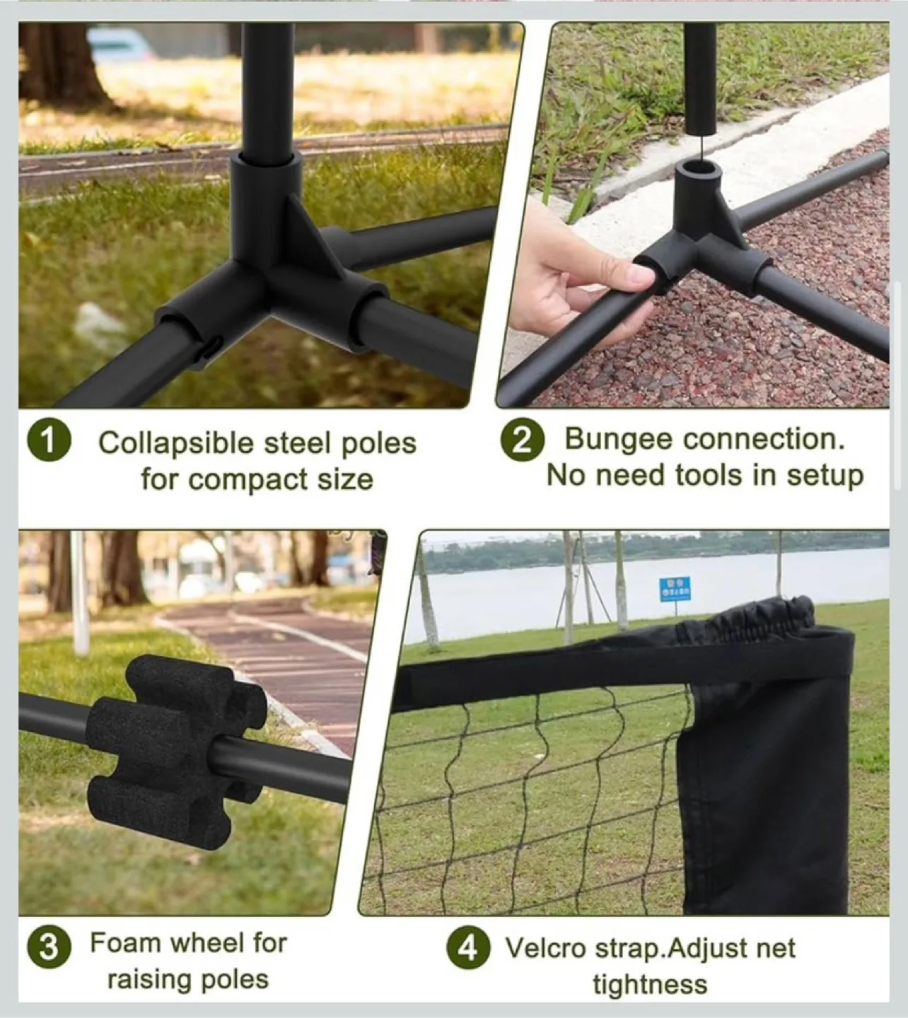 Pickleball Set with 4 Paddles and Net image indicator(6)