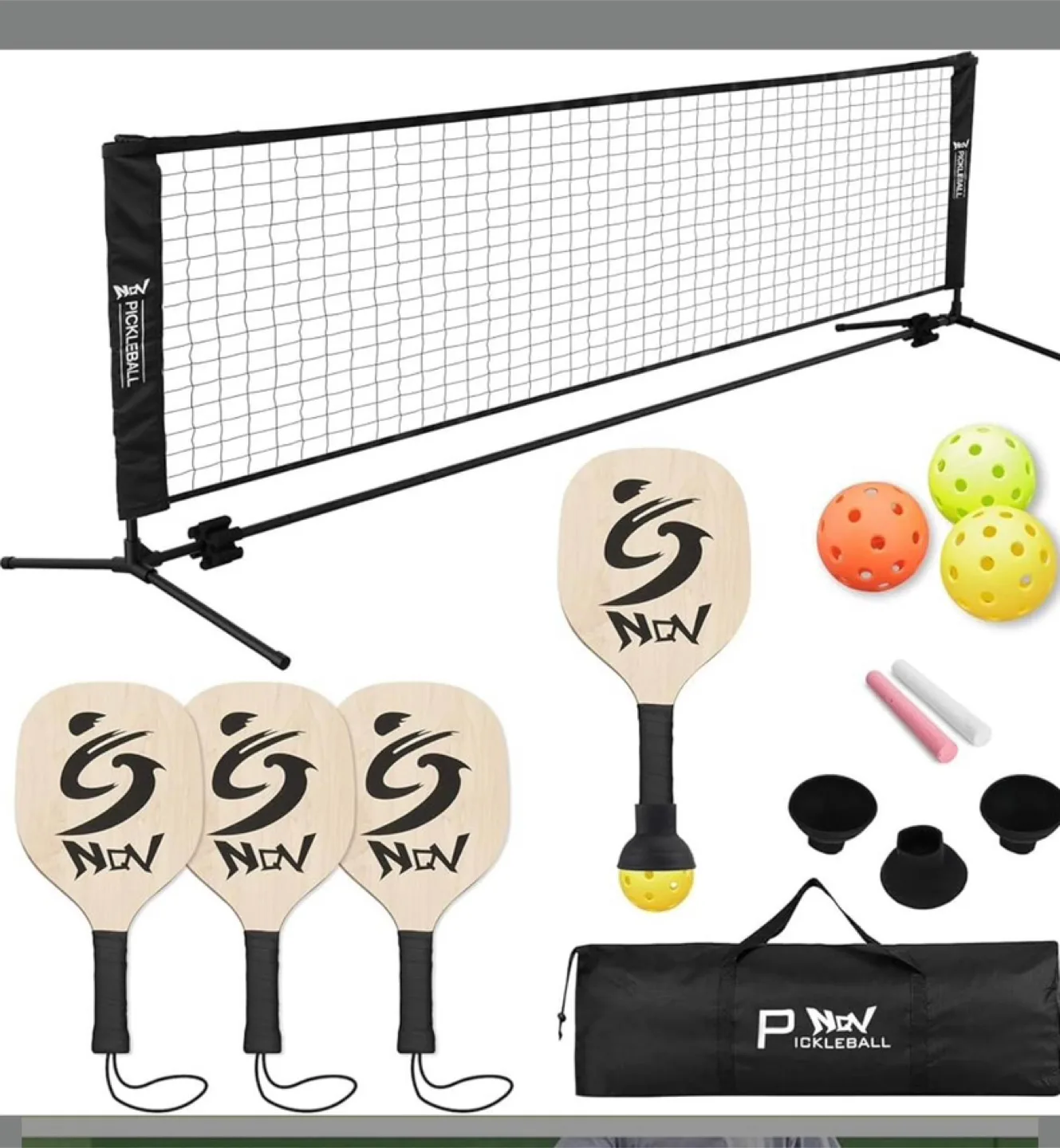 Pickleball Set with 4 Paddles and Net image indicator(2)