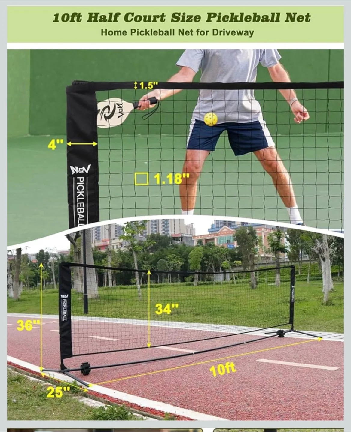 Pickleball Set with 4 Paddles and Net thumbnail
