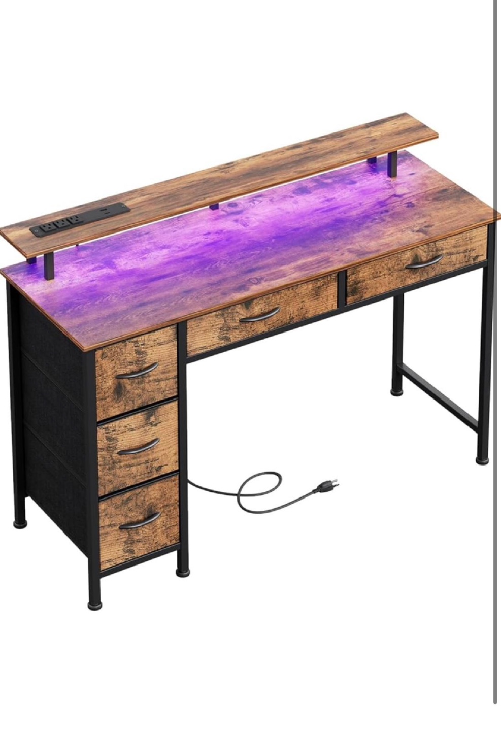 GAMING / Computer Desk with LED Lights - photo 3