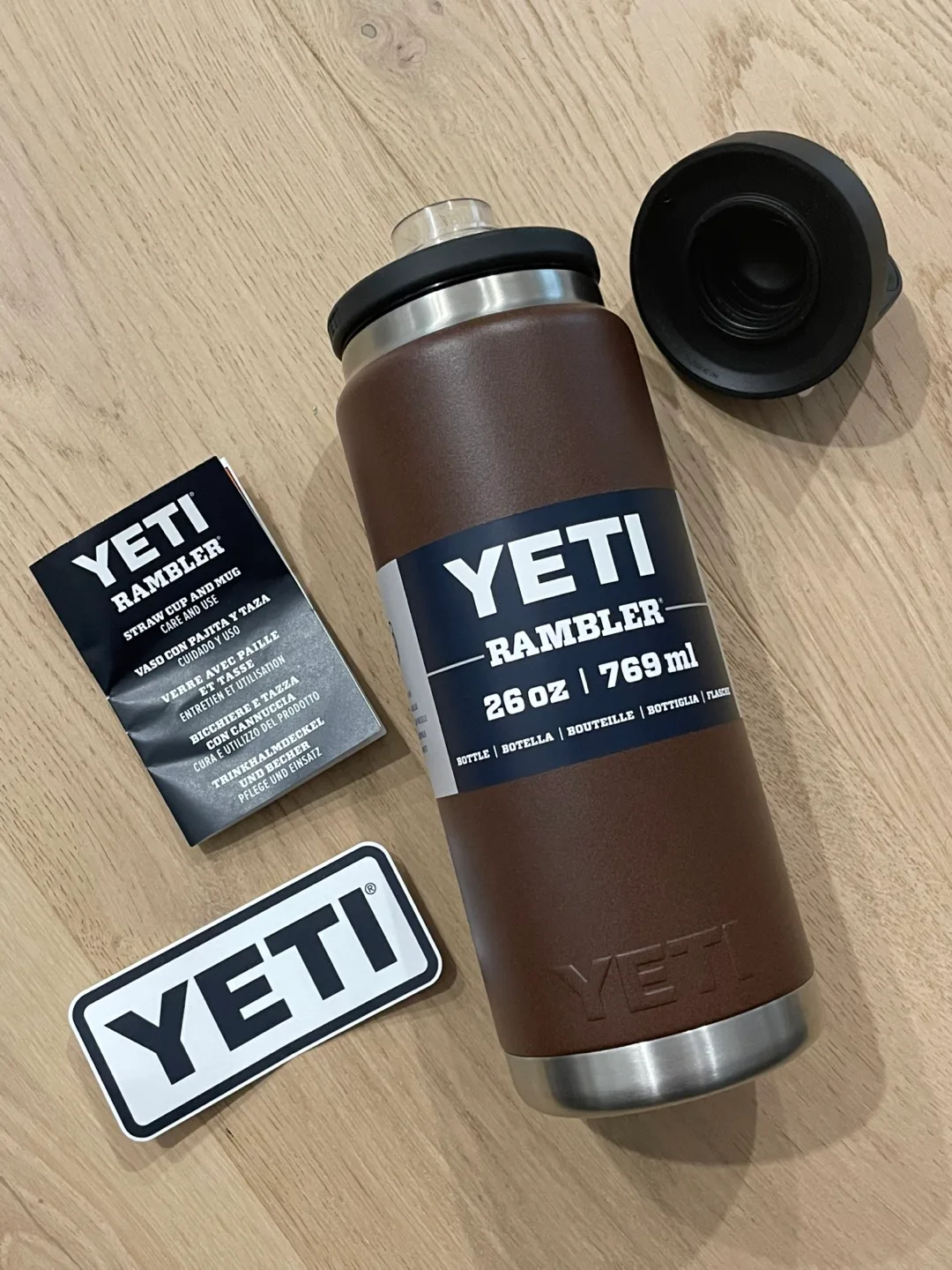 YETI Rambler 26oz Bottle w Chug Cap. Brown. New w Tags. $40 image indicator(3)