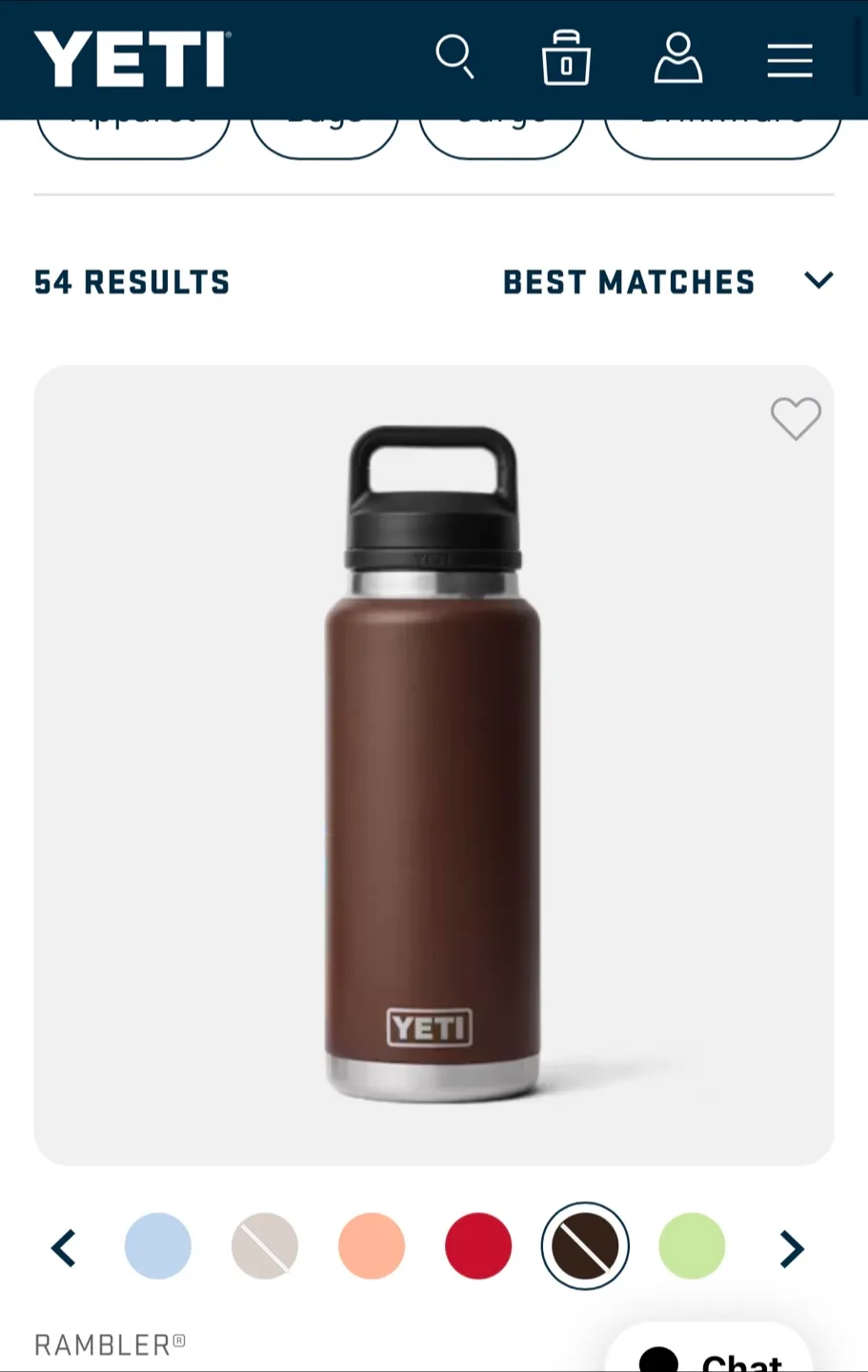 YETI Rambler 26oz Bottle w Chug Cap. Brown. New w Tags. $40 image indicator(7)