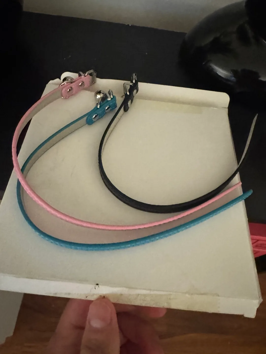 Cat Collars with Bells - Pink, Blue, Black thumbnail