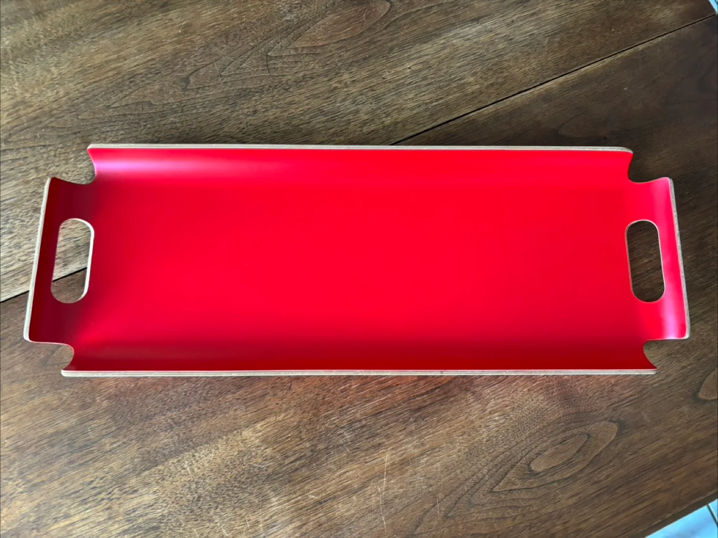 Red Serving Tray with Handles image indicator(3)