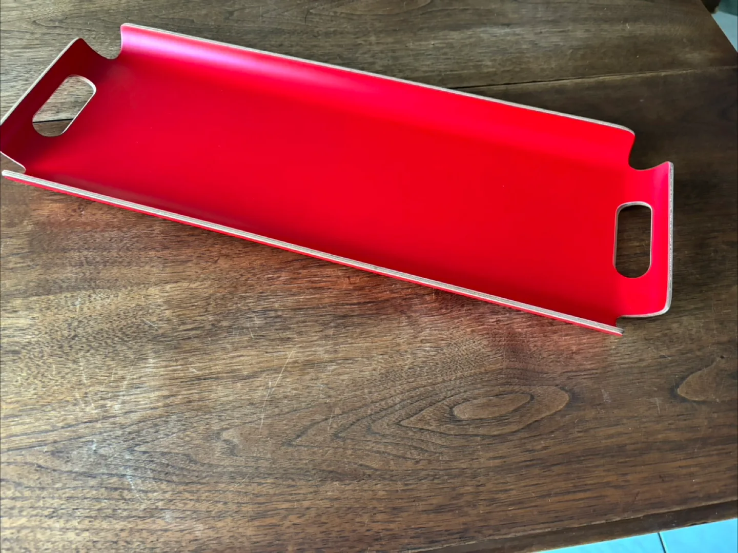 Red Serving Tray with Handles image indicator(4)