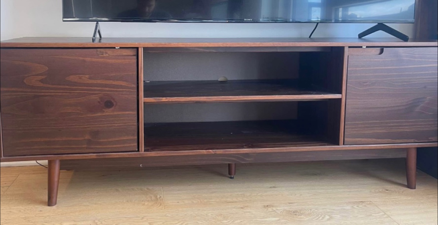 Brown Wood TV Stand - 70 inch - photo 2