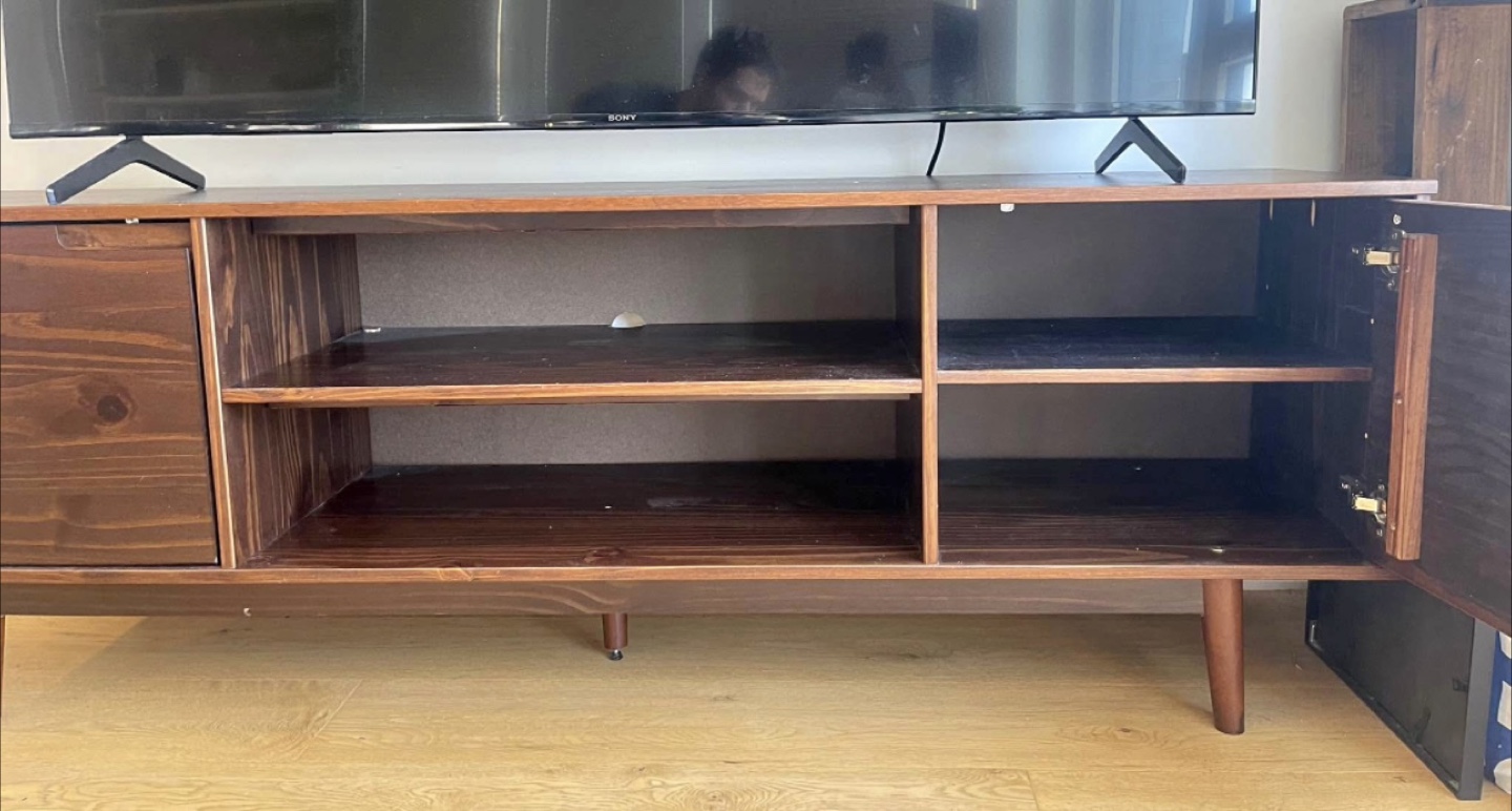 Brown Wood TV Stand - 70 inch