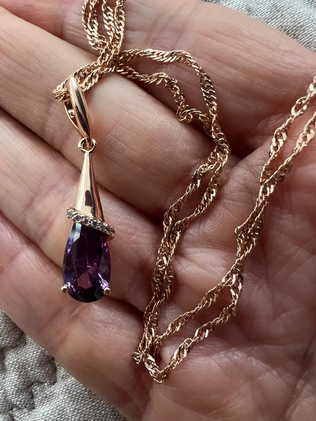 14k amethyst necklace