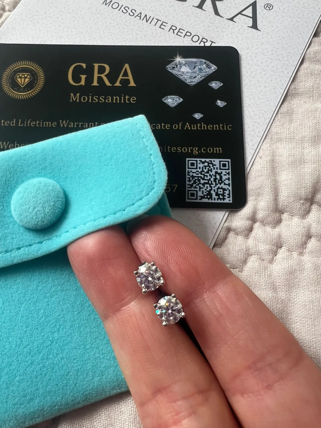 New diamond earrings