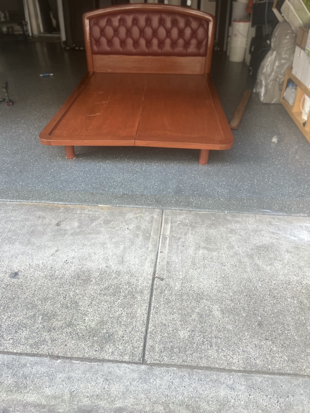Wood Bed Frame with Headboard - photo 2