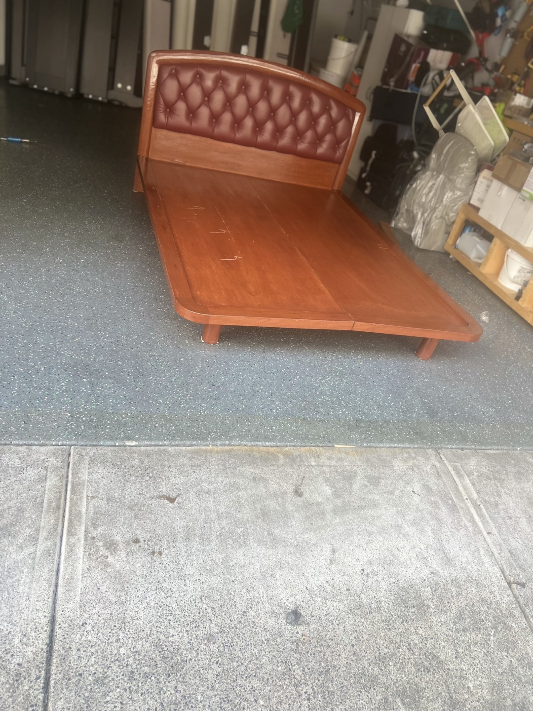 Wood Bed Frame with Headboard
