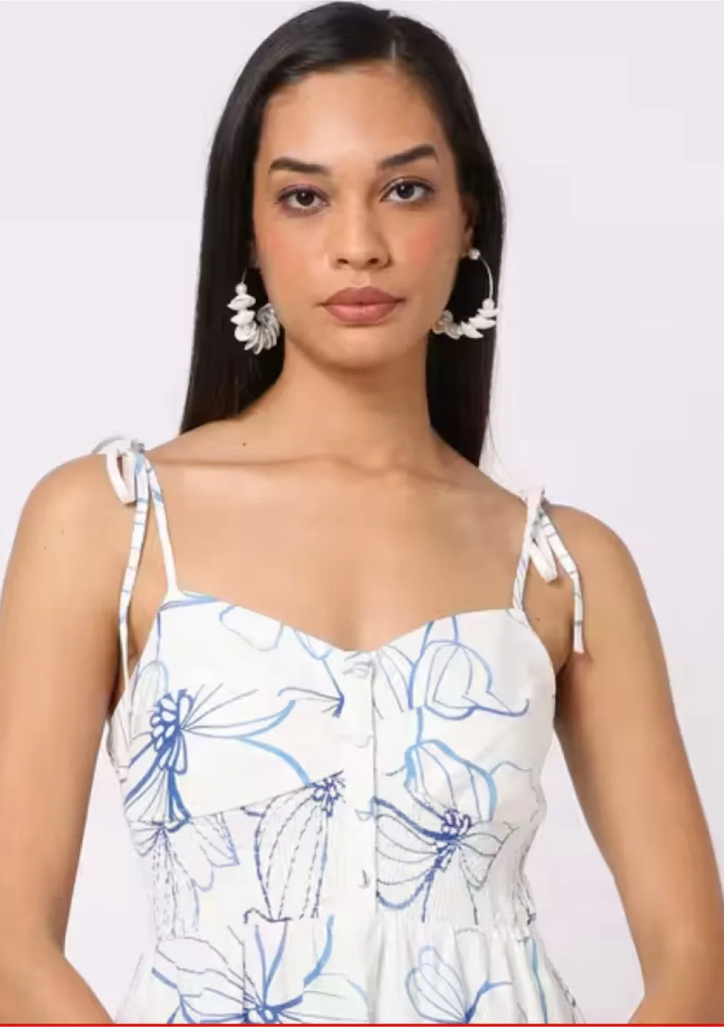 Gap Floral Print Tie-Strap Midi Dress image indicator(5)