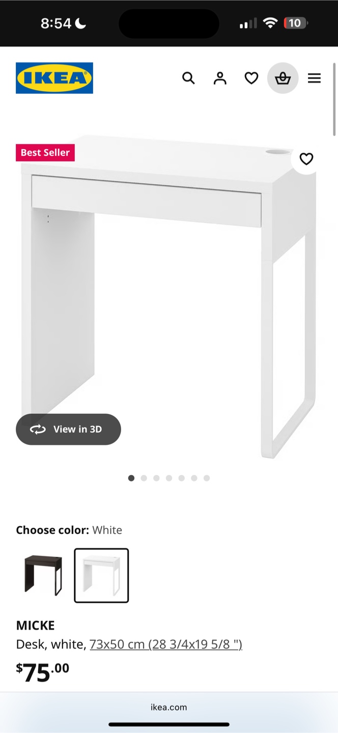 IKEA Micke desk 75 x 50cm - photo 3