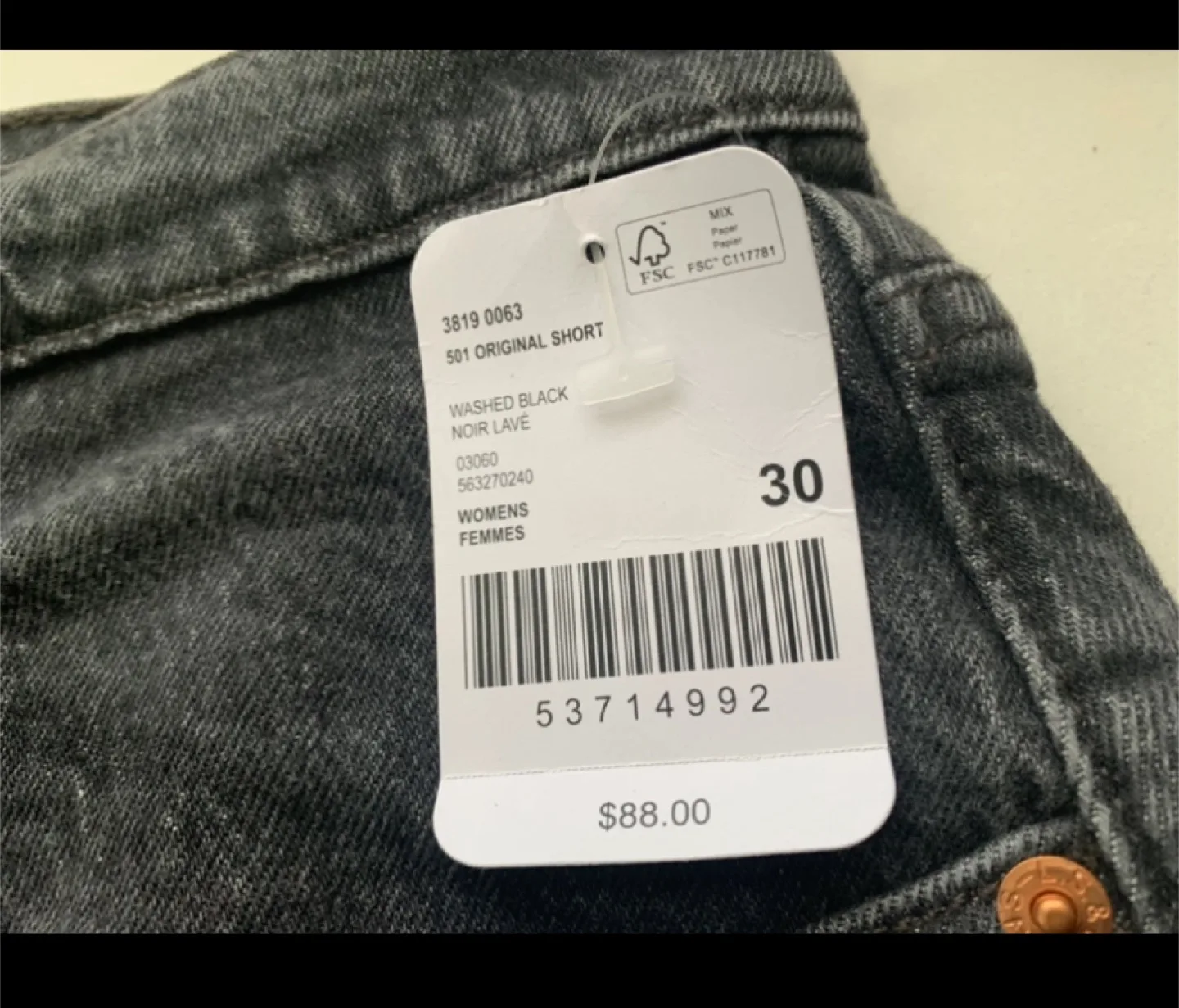 Roots 501 Original Denim Shorts - Size 30 image indicator(2)