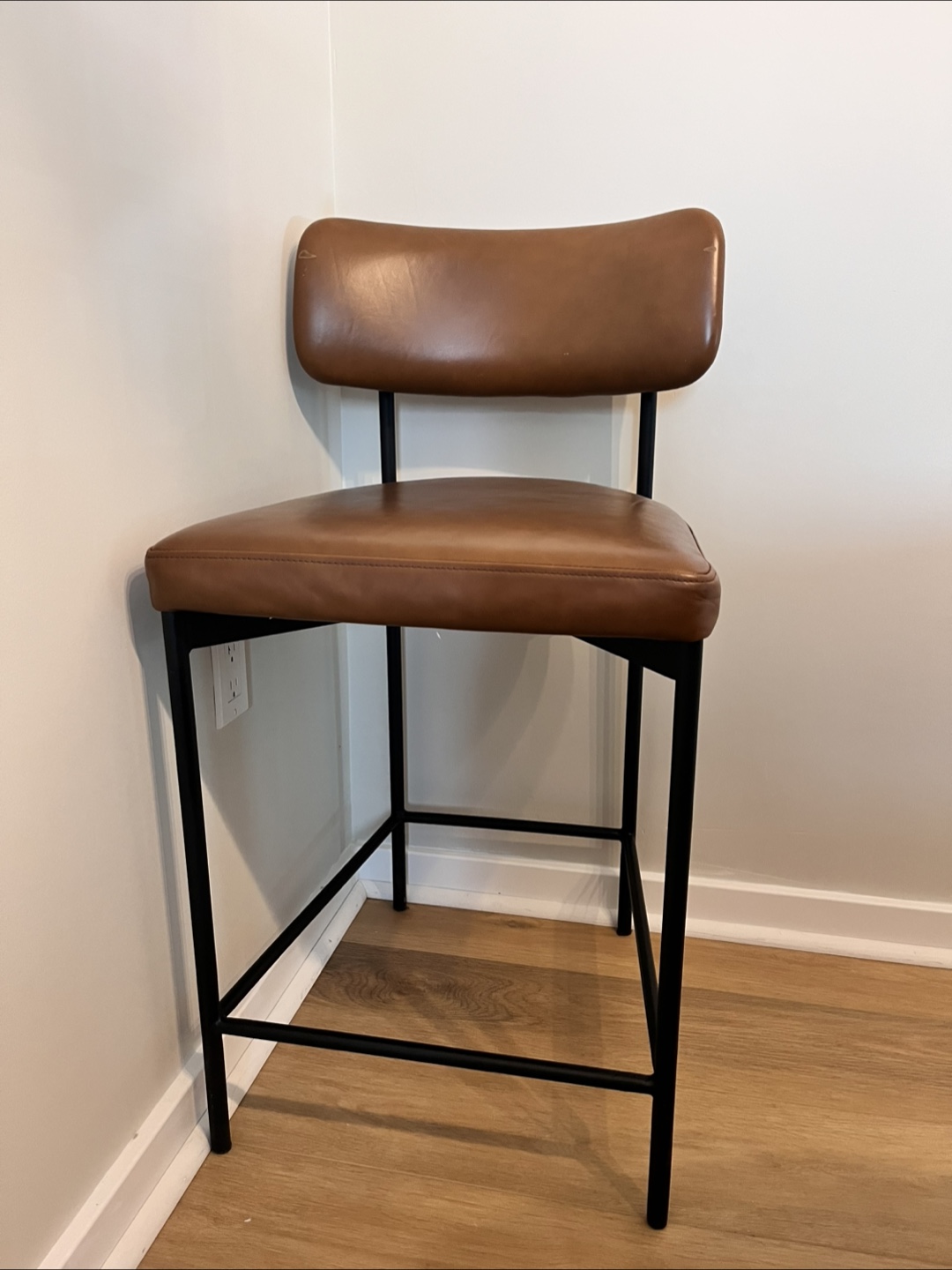 Pottery barn leather stool