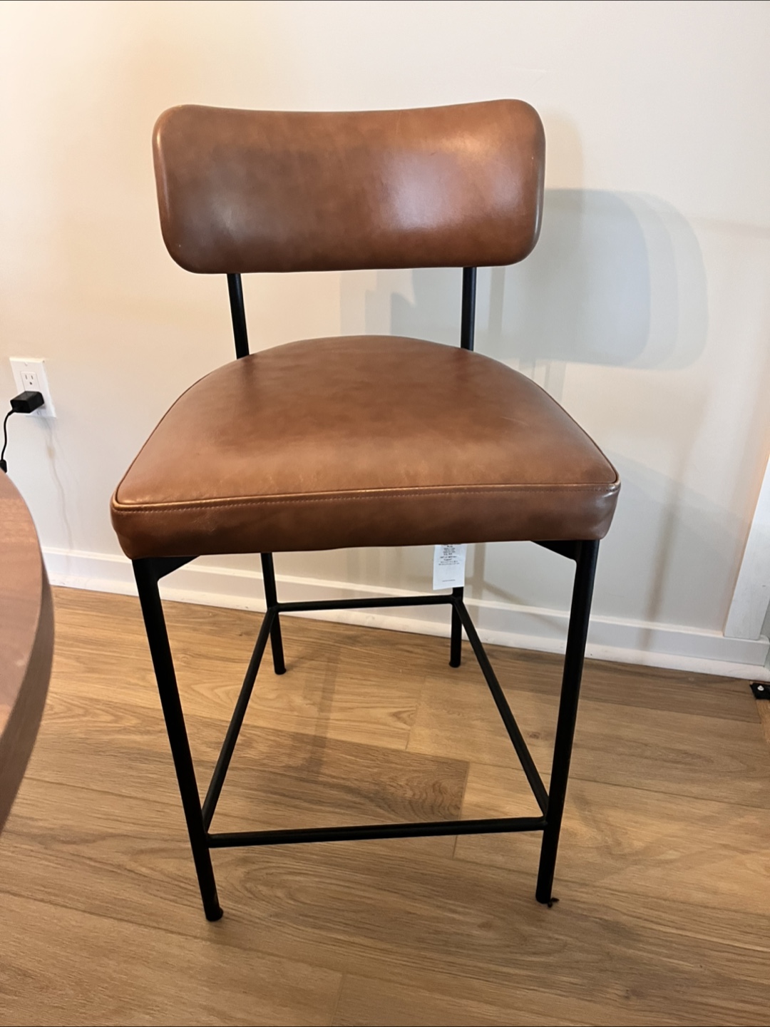 Pottery barn leather stool - photo 5