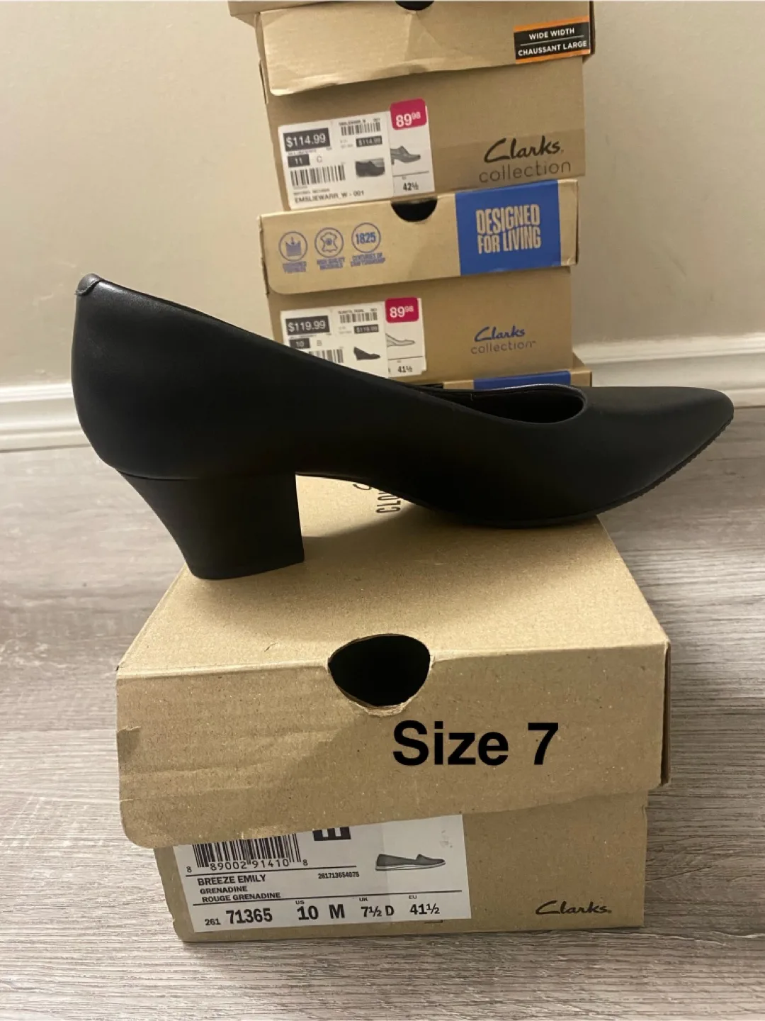 Brand new Clarks Breeze Emily Black Heels - Size 7 thumbnail