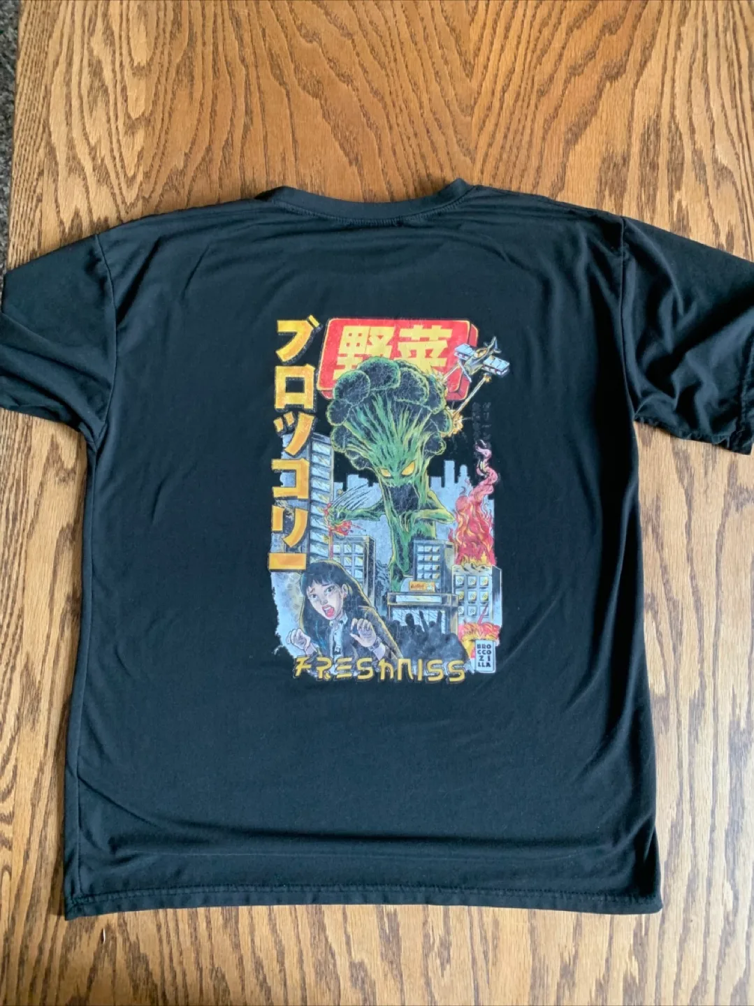 “Broccozilla" Graphic T-Shirt Mutated Broccoli thumbnail